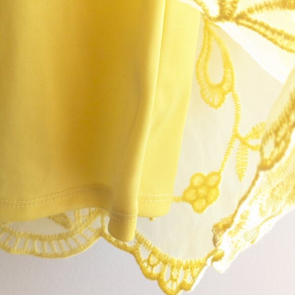 Socialite Lace Minidress in Butter Yellow - Picture 8 of 10
